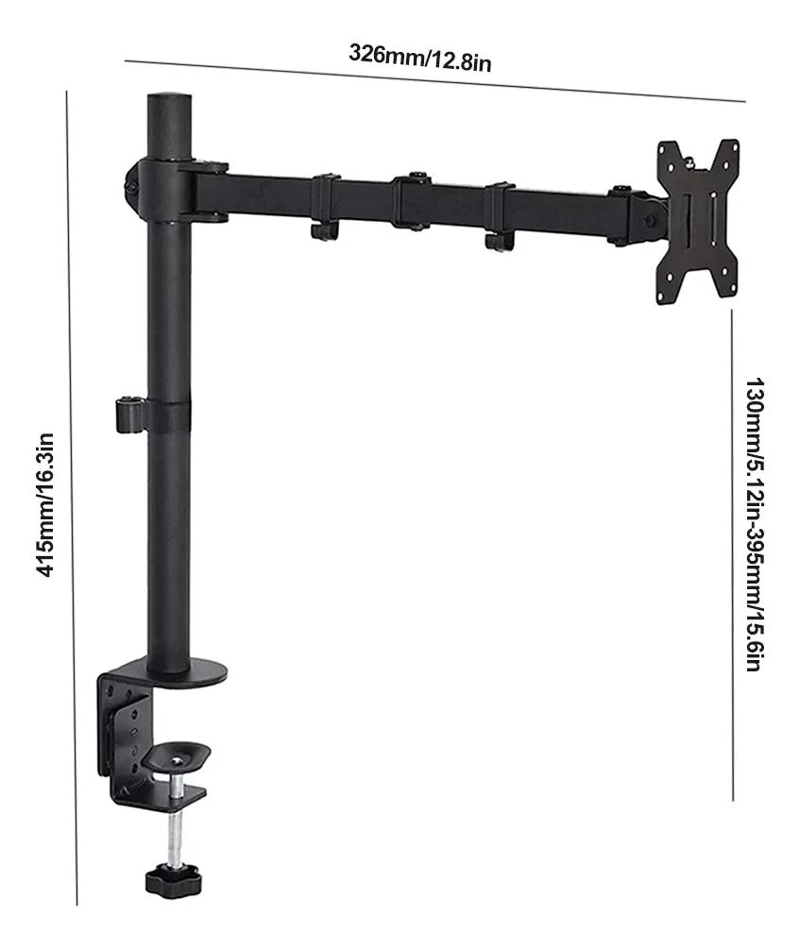 SOPORTE BRAZO AJUSTABLE PARA MONITOR 17-32 PULGADAS - 3