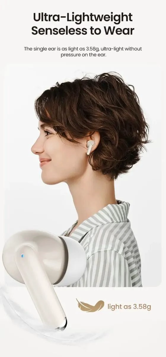 AUDIFONOS IN-EAR BLUETOOTH 5.3 ESTE REO 3D BEIGE - 4