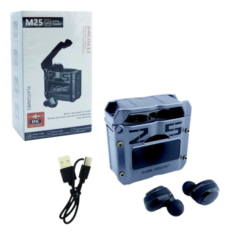 AUDIFONOS TRUE WIRELESS BLUETOOTH GAMER CON CARGADOR MAGN - 4