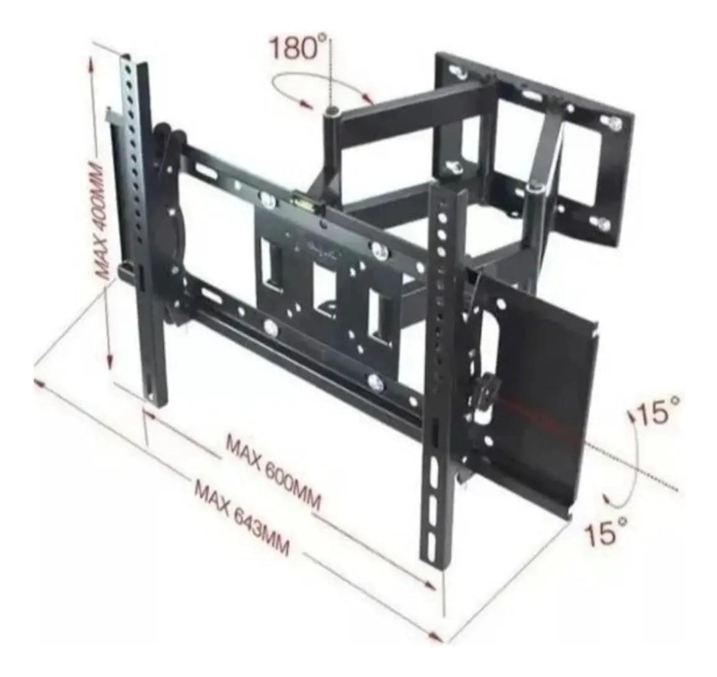 SOPORTE TV MOVIL DOBLE BRAZO PARA PANTALLAS 32'' A 70'' - 4