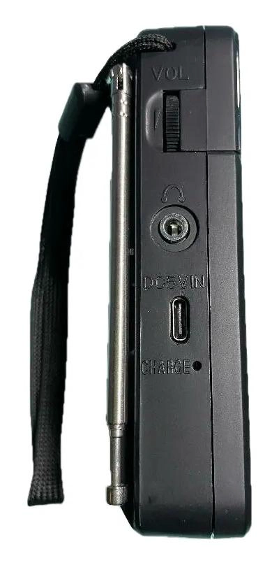MINI RADIO PORTATIL AM FM RECARGABLE CON SALIDA PARA AUDI - 5