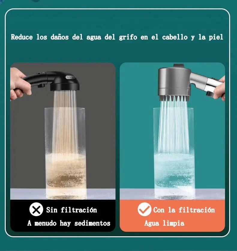 ROCIADOR DE DUCHA CON MANGUERA DE 1,5 M ALTA PRESION - 5
