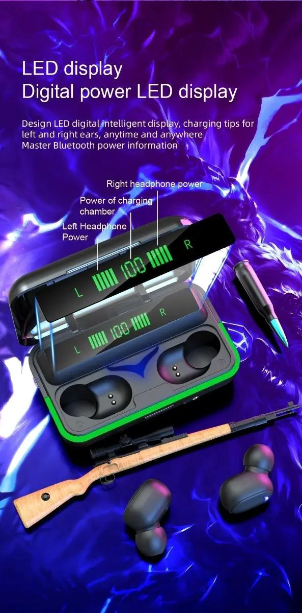 AUDIFONOS IN-EAR INALAMBRICOS BLUETOOTH 5.1 PARA GAMER - 5