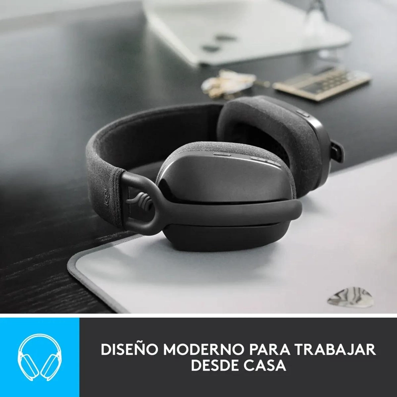 AURICULARES INALAMBRICOS CON MICROFONO NEGRO - 2