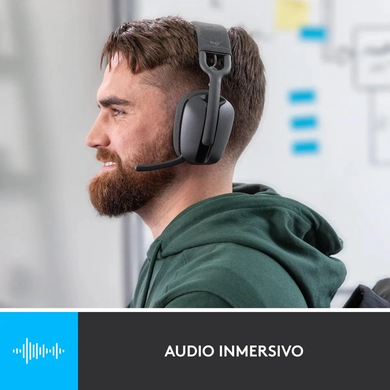 AURICULARES INALAMBRICOS CON MICROFONO NEGRO - 4