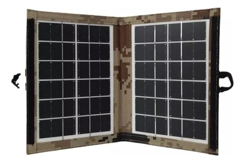 PANEL SOLAR PORTATIL 6V 7W CON USB PARA CARGA - 3