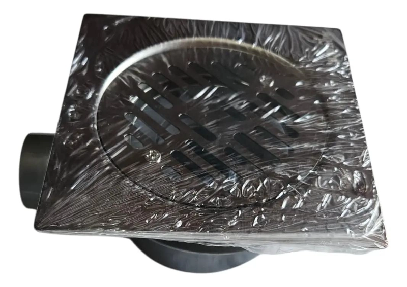 PILETA ACERO INOXIDABLE 15X15 CM CON TRAMPA PVC 40 MM - 1