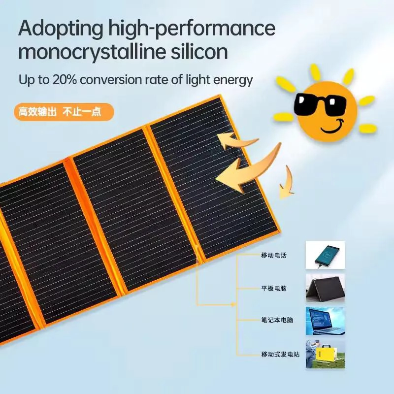 PANEL SOLAR PORTATIL 40W CON 2 PUERTOS USB - 2