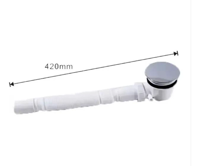 SIFON DE DESAGÜE DE 90 MM PARA RECEPTACULO PLATEADO - 2