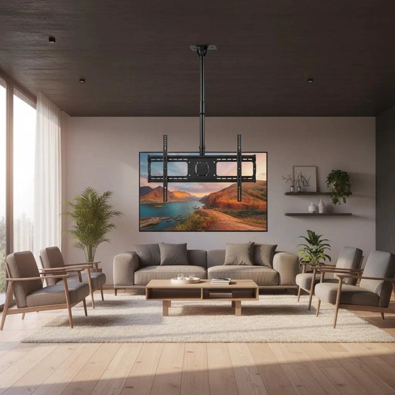 GENÉRICO SOPORTE DE TECHO AJUSTABLE PARA TV HASTA 75 PULGADAS