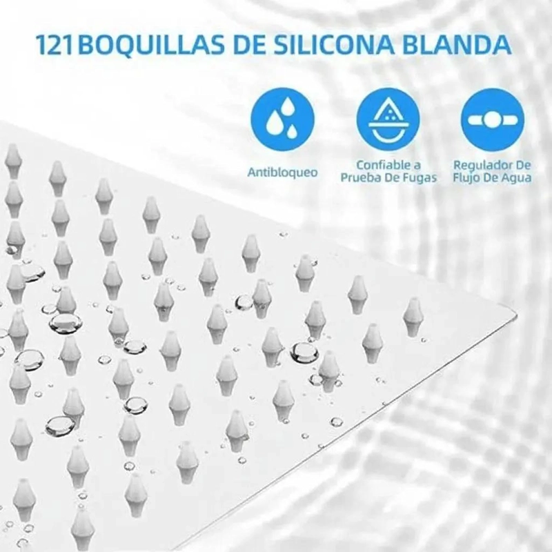 CABEZAL DE DUCHA CUADRADO 25 CM ACERO INOXIDABLE - 2
