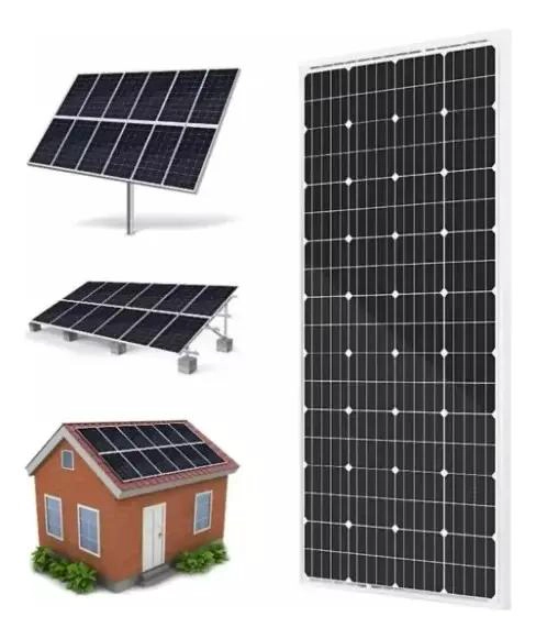 PANEL SOLAR MONOCRISTALINO 12V 100W PARA ENERGIA - 1