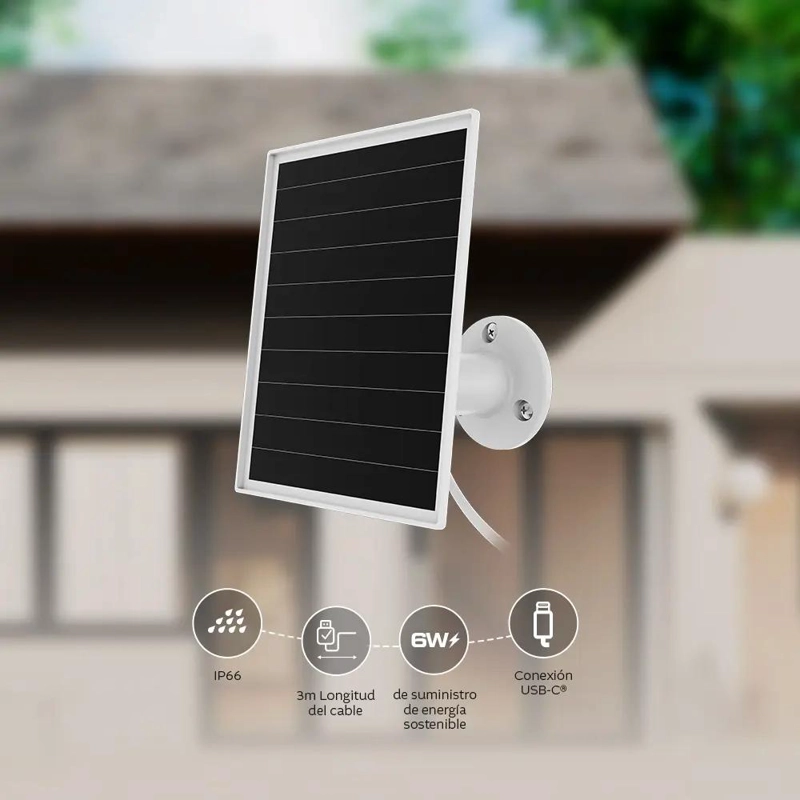 PANEL SOLAR UNIVERSAL 6W IP66 BLANCO 5V - 1