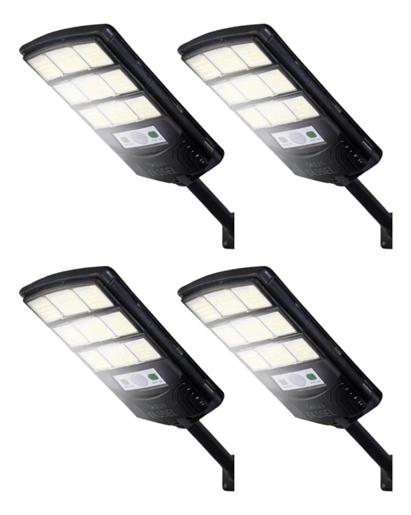 PACK 4 FOCOS PANEL SOLAR 400W EXTERIOR CON SENSOR - 1