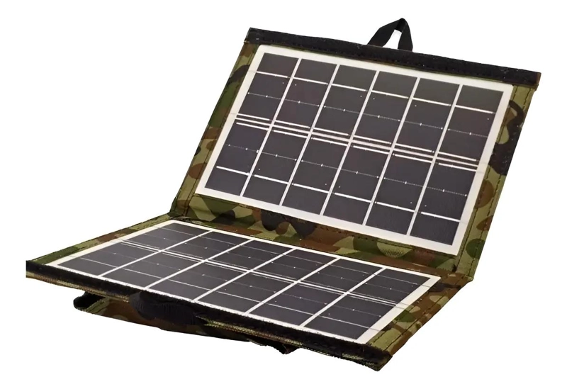 PANEL SOLAR PORTATIL 6V 7W CON USB PARA CARGA - 1