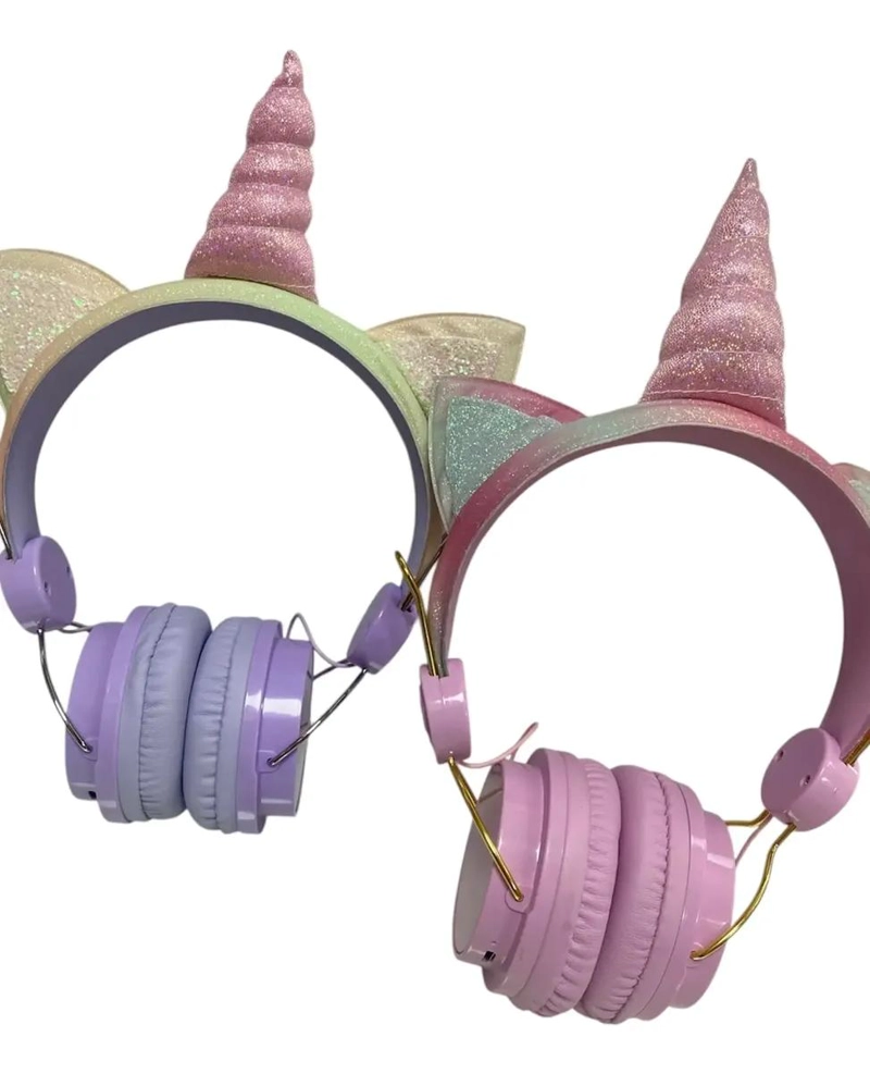 AUDIFONOS INALAMBRICOS INFANTILES CON DISEÑO UNICORNIO - 2