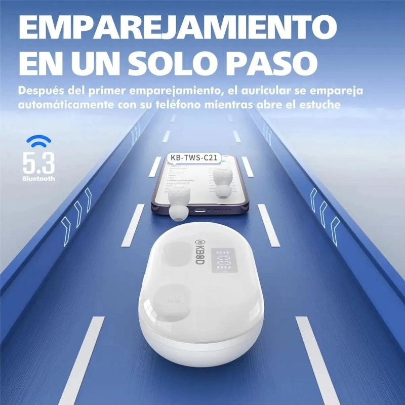 AUDIFONOS INALAMBRICOS BLUETOOTH 5.3 DUAL KBOD C21 - 3