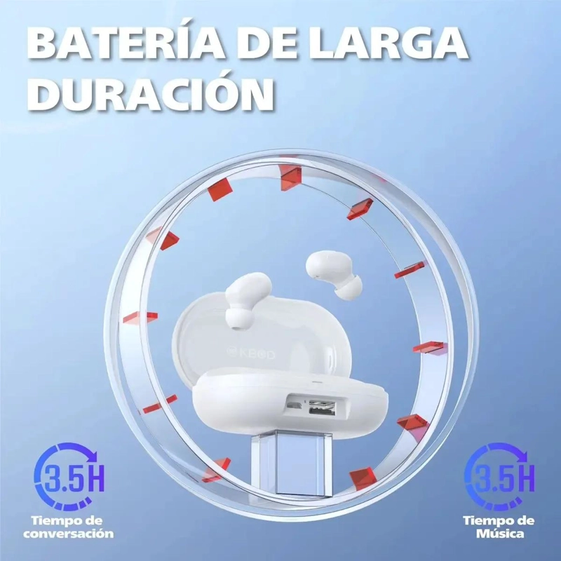 AUDIFONOS INALAMBRICOS BLUETOOTH 5.3 DUAL KBOD C21 - 4