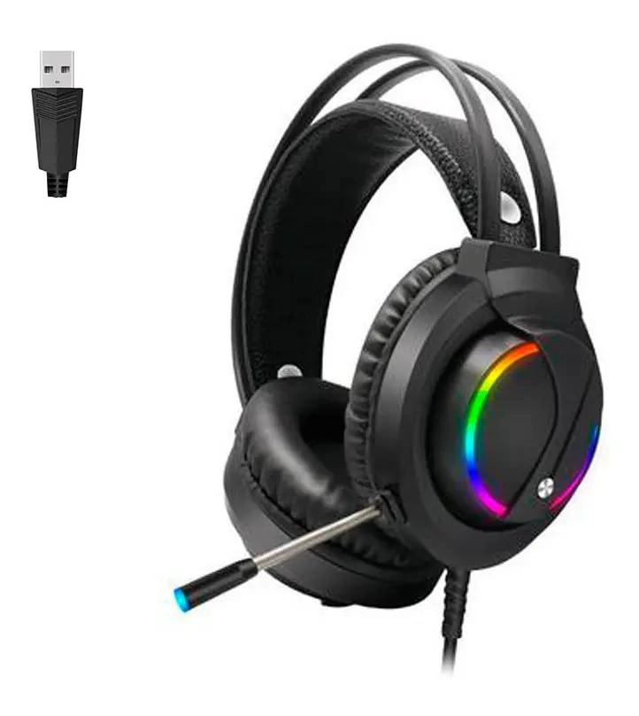 AUDIFONOS GAMER USB CON SONIDO 7.1 Y RGB - 2