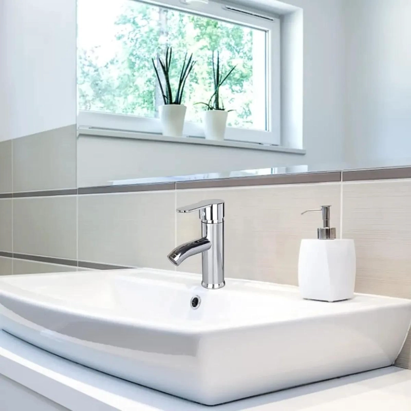LLAVES PARA LAVABO DE BAÑO CON GRIFO MEZCLADORA - 1