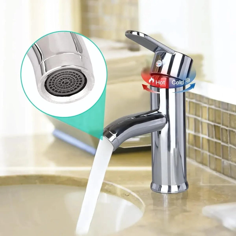 LLAVES PARA LAVABO DE BAÑO CON GRIFO MEZCLADORA - 2