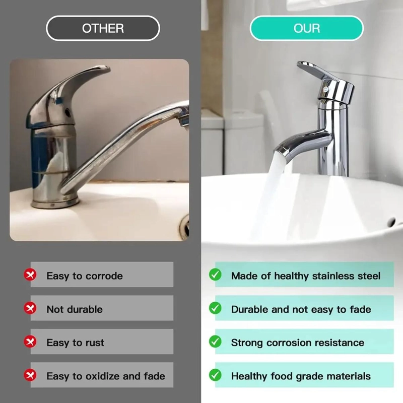 LLAVES PARA LAVABO DE BAÑO CON GRIFO MEZCLADORA - 4