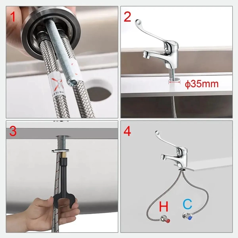 MONOMANDO PARA LAVAMANOS CON MANILLA ERGONOMICA - 3