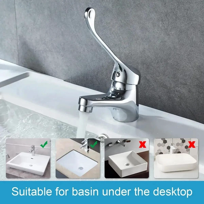 MONOMANDO PARA LAVAMANOS CON MANILLA ERGONOMICA - 5