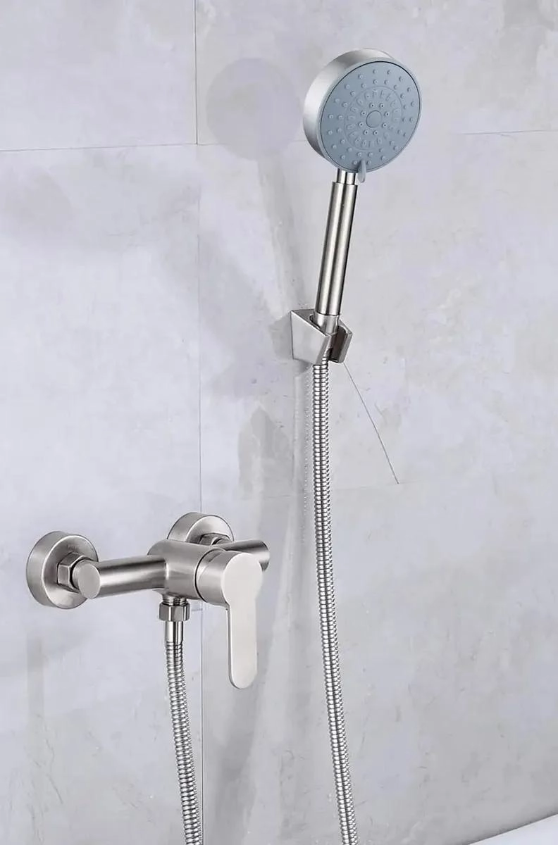 LLAVE MONOMANDO PARA DUCHA ACERO INOXIDABLE CEPILLADO - 2