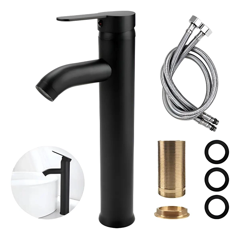 LLAVE MONOMANDO PARA VANITORIO ALTO ACERO INOXIDABLE - 1