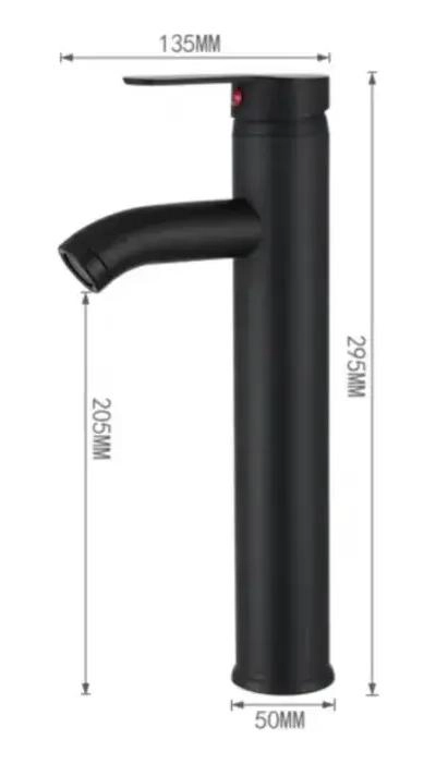 LLAVE MONOMANDO PARA VANITORIO ALTO ACERO INOXIDABLE - 4
