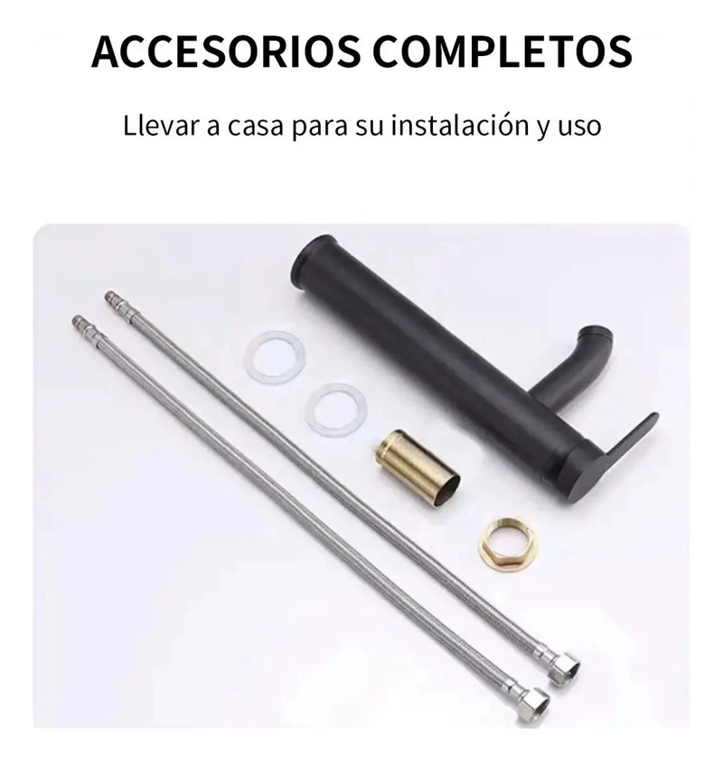 LLAVE MONOMANDO PARA VANITORIO ALTO ACERO INOXIDABLE - 5
