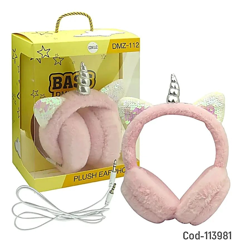 AUDIFONOS PARA NIÑOS CON OREJAS DE GATO Y LUZ - 5