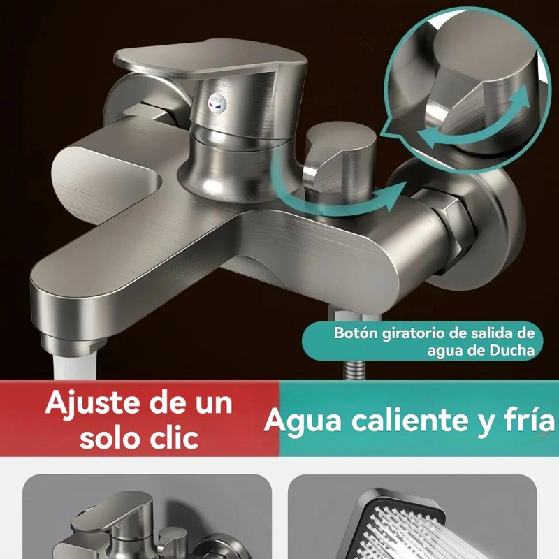 CONJUNTO DE GRIFO PARA DUCHA CON DUCHA DE MANO - 5