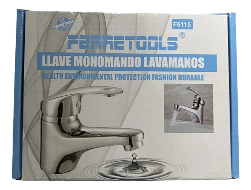 GRIFERIA MONOCOMANDO PARA LAVAMANOS CROMADA CON CARTUCHO - 4
