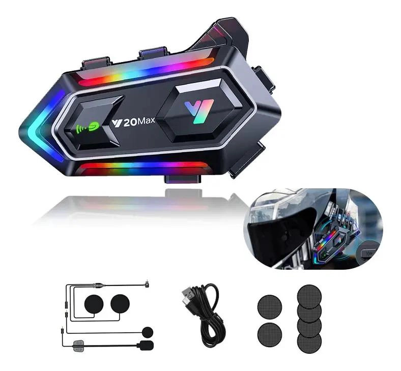 MANOS LIBRES BLUETOOTH PARA CASCO DE MOTO CON INTERCOMUN - 1