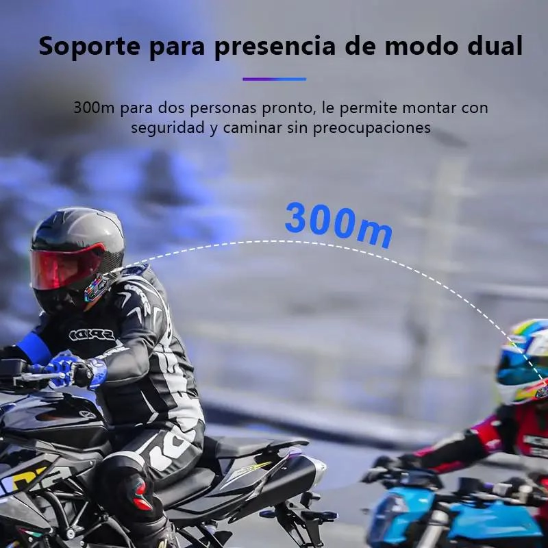 MANOS LIBRES BLUETOOTH PARA CASCO DE MOTO CON INTERCOMUN - 5