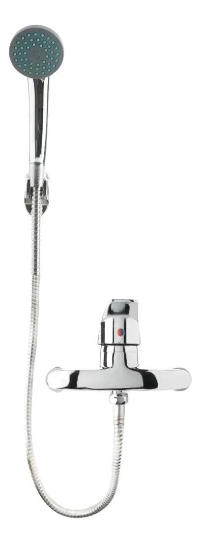 KIT LLAVE MONOMANDO PARA DUCHA ACERO CROMADO - 1