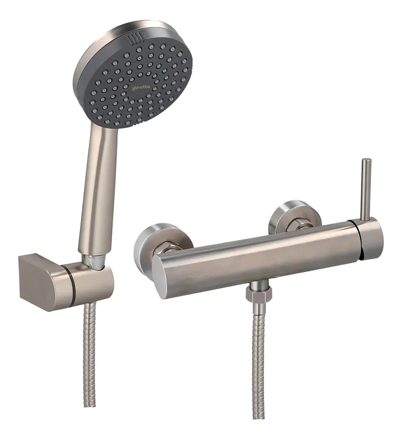 LLAVE MONOMANDO PARA DUCHA DE ACERO INOXIDABLE - 1