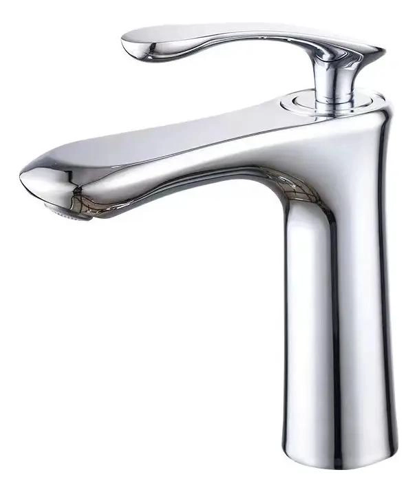 MONOMANDO PARA LAVAMANOS FRIA Y CALIENTE CROMO NEGRO 18CM - 1