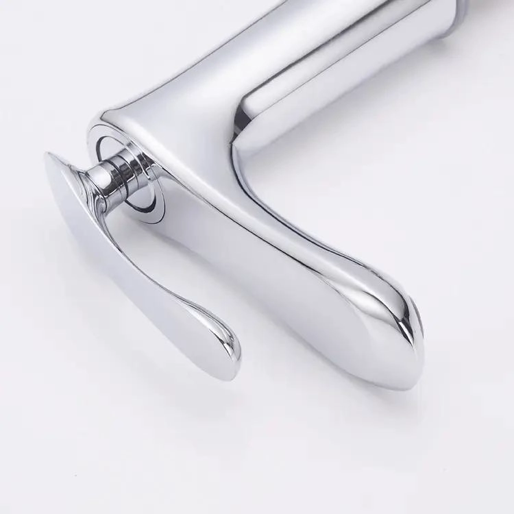MONOMANDO PARA LAVAMANOS FRIA Y CALIENTE CROMO NEGRO 18CM - 3