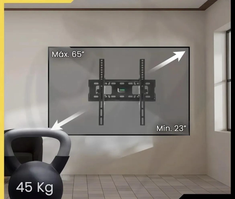 SOPORTE PARA TV 23 A 65 PULGADAS CON INCLINACION NEGRO - 3