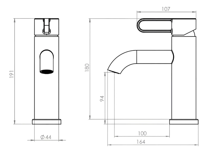 LLAVE MONOMANDO PARA LAVAMANOS ACERO INOXIDABLE - 5