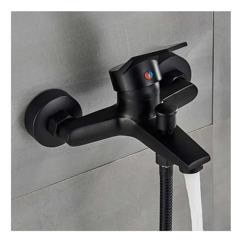 LLAVE MONOMANDO PARA TINA Y DUCHA CON FLEXIBLE Y MANGO - 4