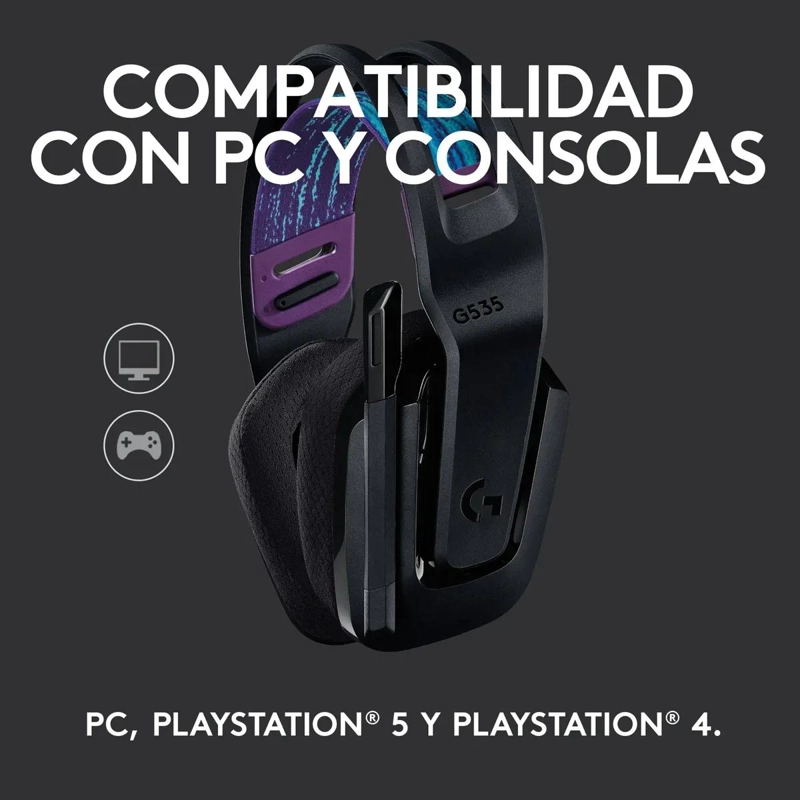 AUDIFONOS INALAMBRICOS PARA GAMING COLOR NEGRO - 5