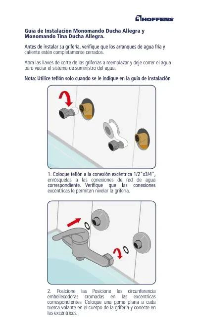 MEZCLADORA DE BAÑO MONOMANDO CROMADA ALLEGRA - 4