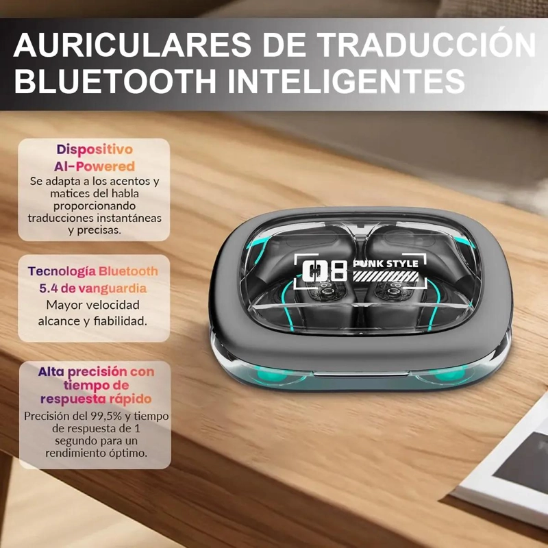 AURICULARES TRADUCTOR PORTATIL CON VOZ EN 140 IDIOMAS - 3