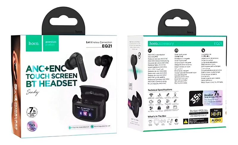 AUDIFONOS IN EAR BLUETOOTH TWS EQ21 CON ANC Y LED - 3