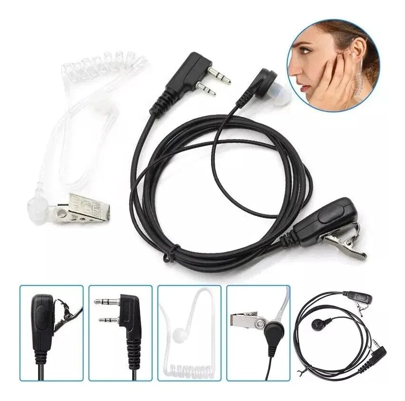 SET DE 2 AURICULARES MANOS LIBRES PARA RADIO WALKIE TALK - 1