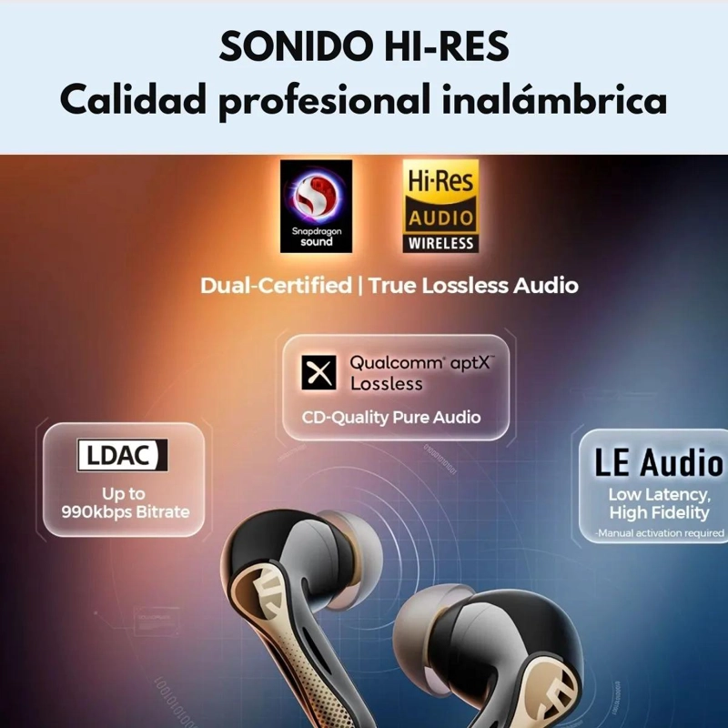 AUDIFONOS BLUETOOTH ANC AIR5 PRO PLUS CON SONIDO HI-RES - 3